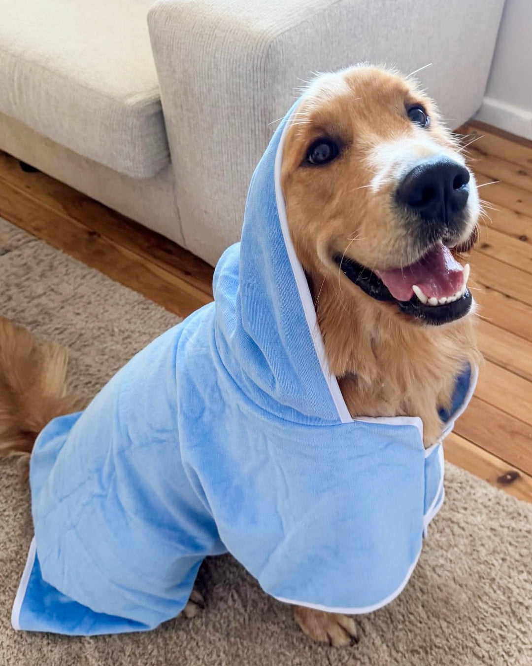 Cotton Bath Robe Blue