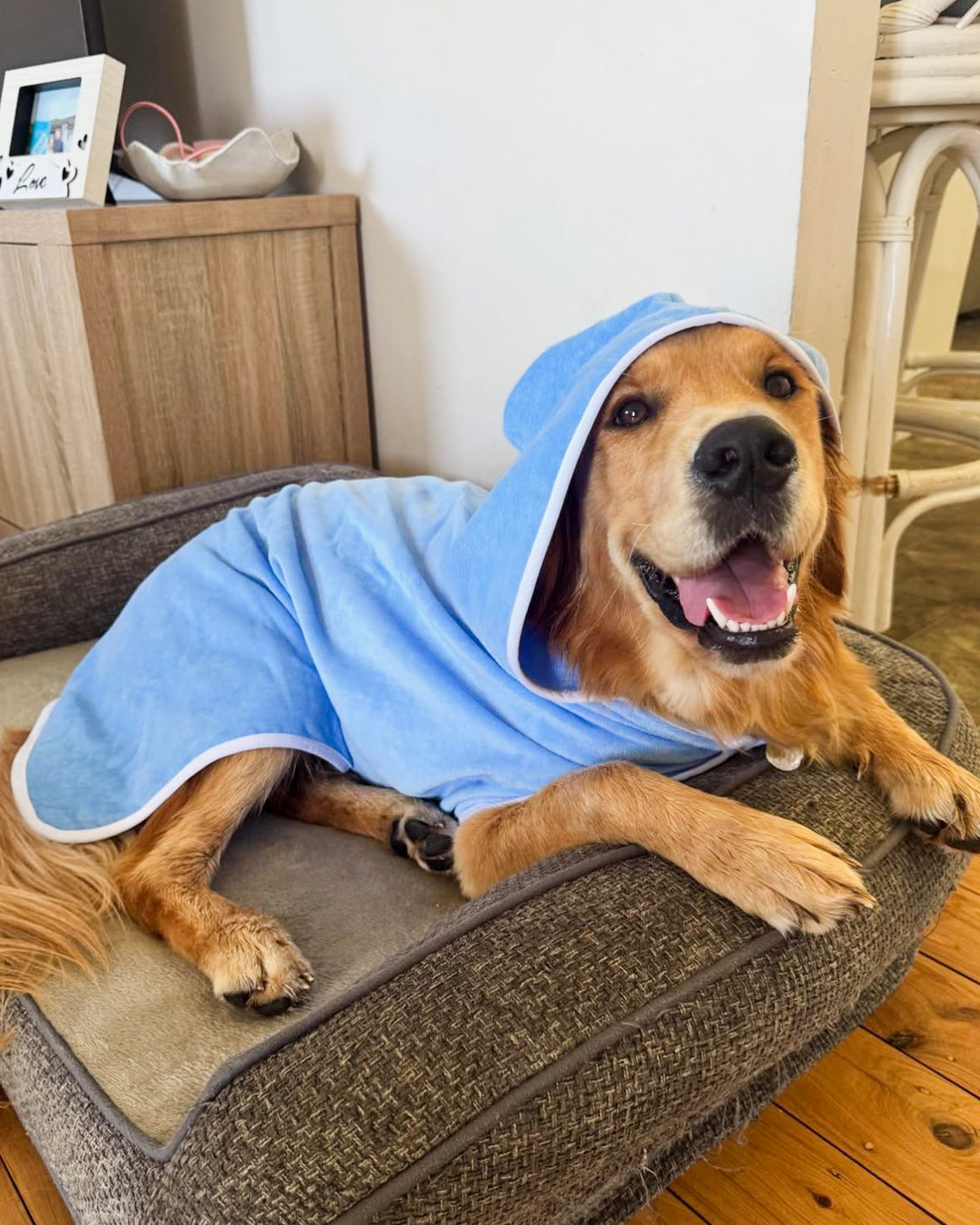 Cotton Bath Robe Blue