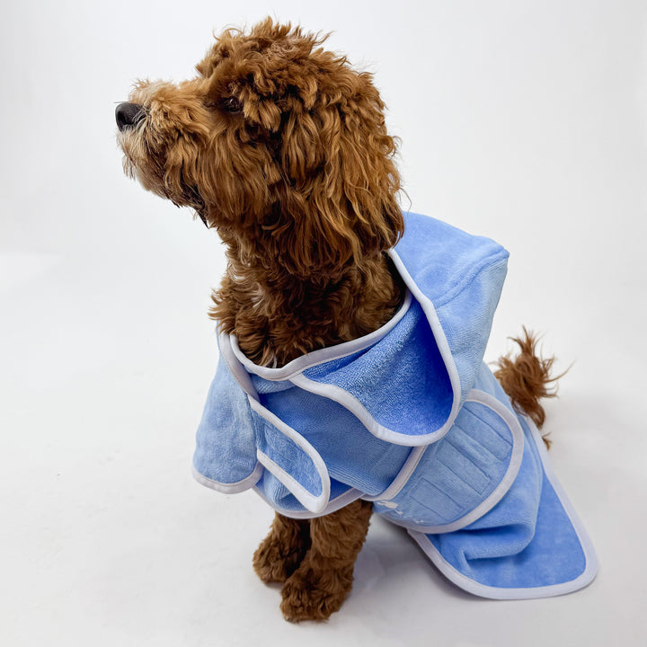 Cotton Bath Robe Blue