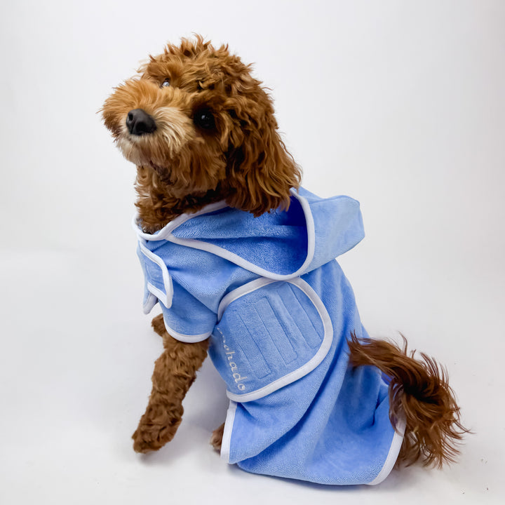 Cotton Bath Robe Blue