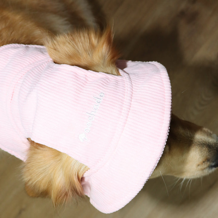 Dog Bucket Hat Corduroy Pink