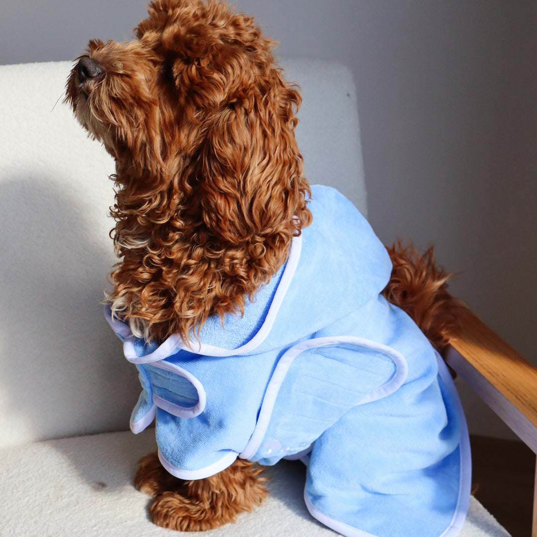 Cotton Bath Robe Blue