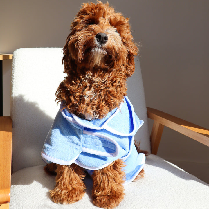 Cotton Bath Robe Blue