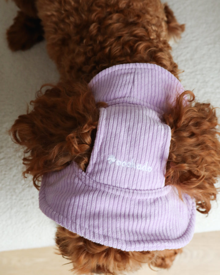 Dog Bucket Hat Corduroy Purple
